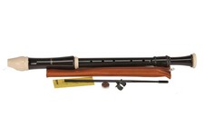 Aulos C-tenor recorder, Dark Brown, Synthetic Resin, Baroque Fingering, ABS Plas