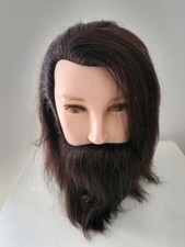 Male Manequin Head - 100% Human Hair with Beard - Barber / Hairdressing Training