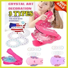 Girls Hair Bedazzler Styling Tool Diamond Sticker Gems Stamper Jewel DIY Toy