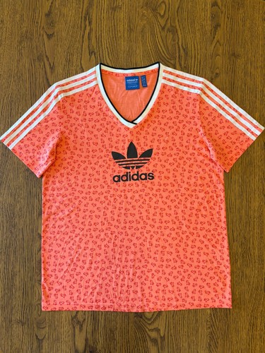 2014 adidas Originals x Topshop Football Tee Jersey Orange Hearts Unisex UK W 12
