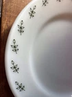 9pc Vintage Pyrex Green Leaf Milk Glass Plate Set USA Double Tough Mid Century