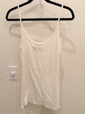NWT Abercrombie Fitch White Ivory Tank Top Women s Medium