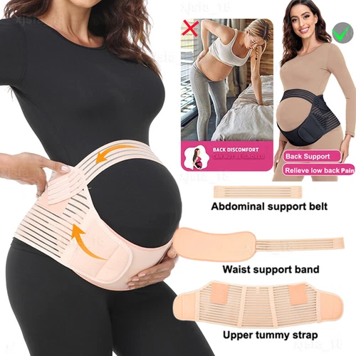 Maternity Support Belt Pregnancy Belly Back Brace Band For Back & Waist & Pelvic - Picture 1 of 33