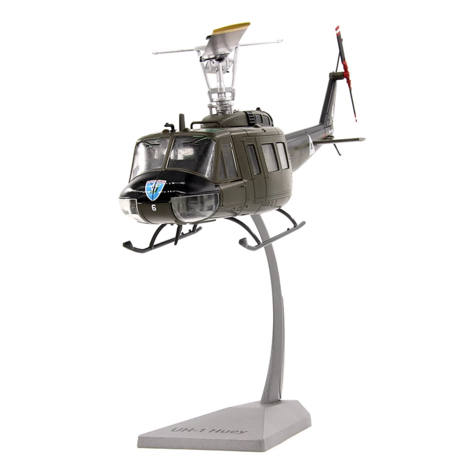 29cm Diecast Alloy 1/48 Scale USA UH-1 Huey Helicopter Aircraft Model with Stand