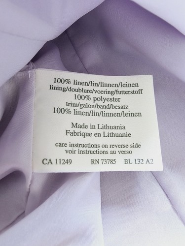 Laura Ashley Vintage Sleeveless Linen Top Size 18 Lilac - Picture 7 of 10