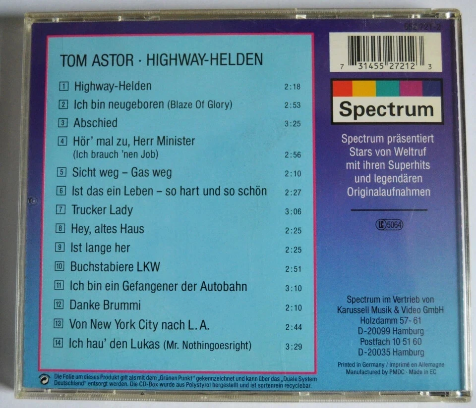 CD TOM ASTOR - GUTEN MORGEN, DEUTSCHLAND (NEUWERTIG) - Bild 2 von 2