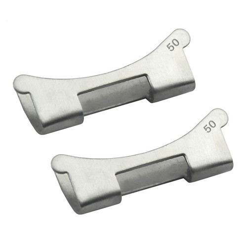 2 PC 50 END PIECE LINK FOR ROLEX OYSTER 19MM WATCH BAND 6521H 1680 5513 S/STEEL - Picture 2 of 3