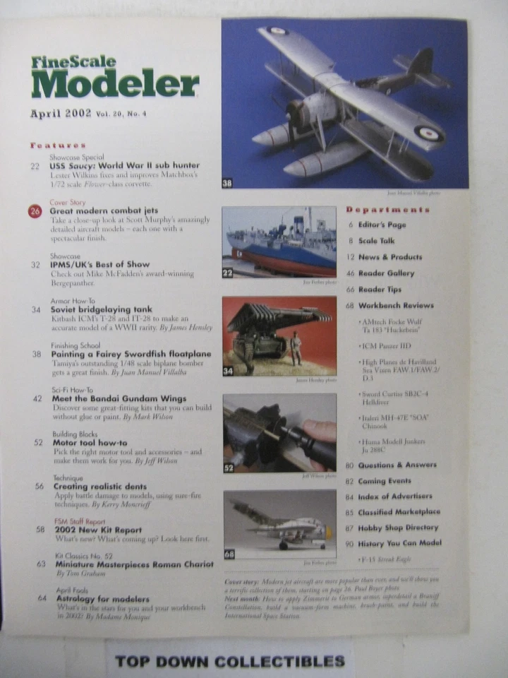 Fine Scale Modeler Magazine  April 2002  Scott Murphy's Combat Jets - Image 2 of 2