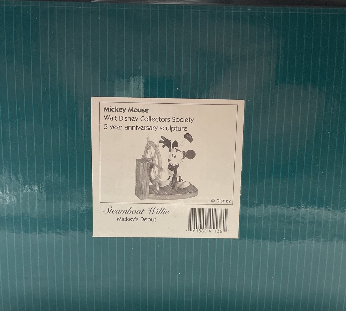 1997 Walt Disney Classics Collection Steamboat Willie 5 Yr = BOX