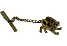 Muy RARO Pin Club de Leones Solapa Corbata Clip Logo León Color Dorado