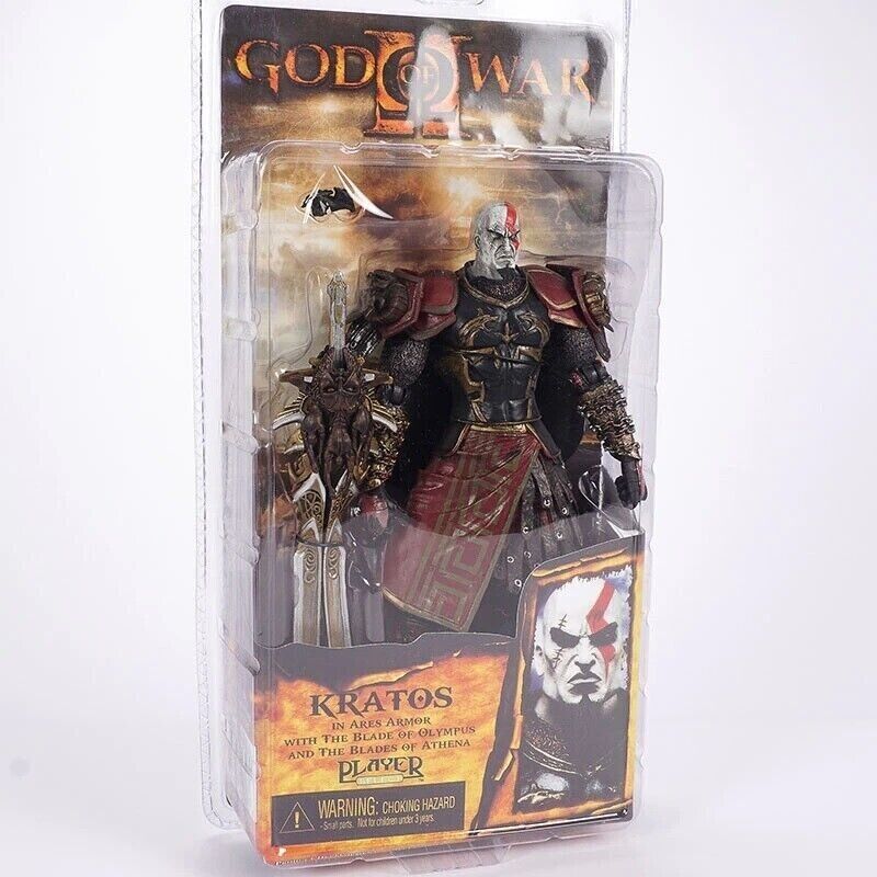 Neca God of War 2 Kratos Golden Fleece Armor Medusa Head 7 Game Action  Figure