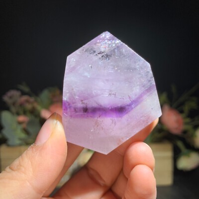 80g Natural Amethyst Free Form Crystal Quartz Healing Energy Mineral 48mm