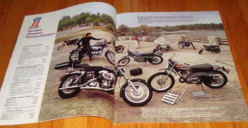Original 1975 Harley Davidson Motorcycle & Accessories Sales Brochure Catalog - Picture 2 of 2