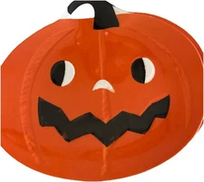 Hyde & Eek Melamine Plates Jack O Lantern Halloween 9” Set4 Pumpkin Kids