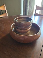 4 Bowls and 1 Serving Dish
