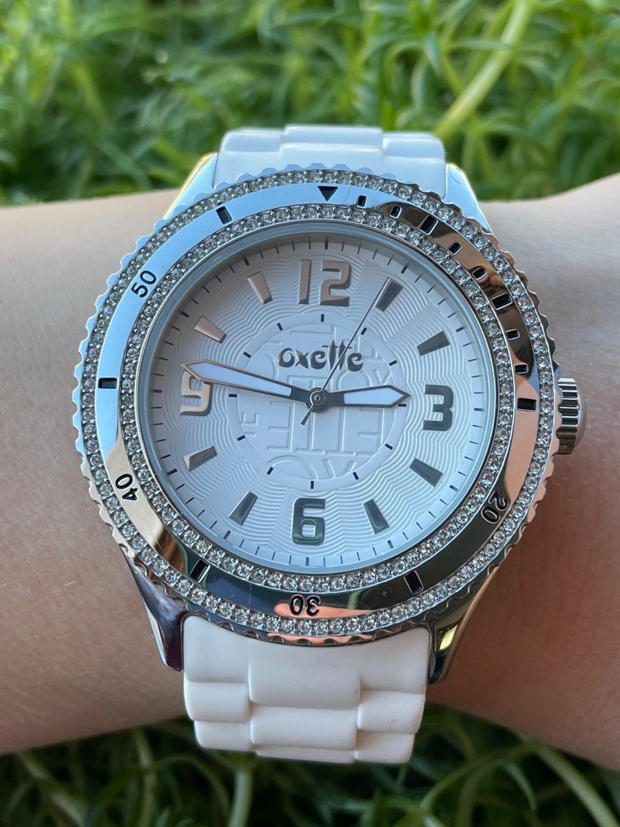 DIAMONDS WATCH LADY QUARTZ BEAUTIIFUL SPECIAL OXETTE WHITE  display picture 1