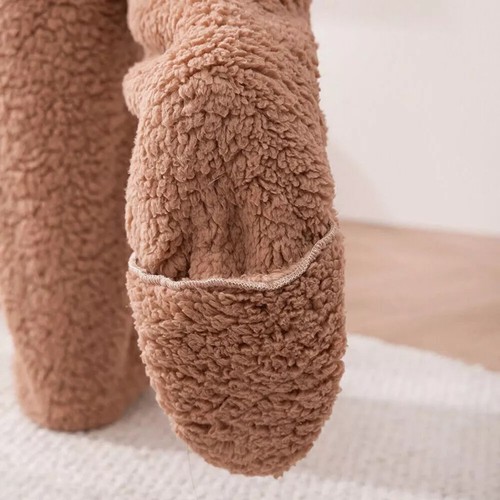 Knee-high Plush Socks Plush Slippers Stockings Winter Leg Warmers Home Sleepsock - Picture 12 of 16