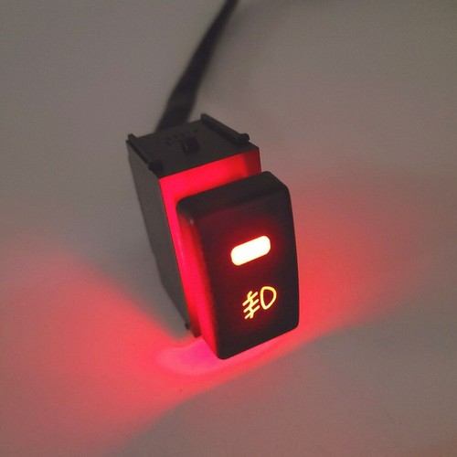 For 2004 2005 Honda Civic Fog Light On/Off Push Switch Button Red LED Indicator