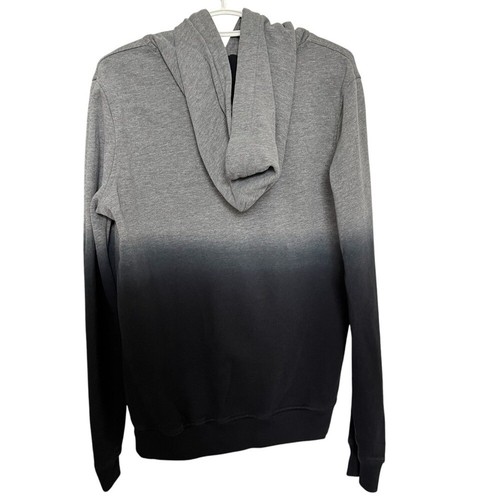 Abercrombie Kids Hoodie Boys 15/16 Pullover Ombre Comfort Streetwear Gray Black - Picture 2 of 7