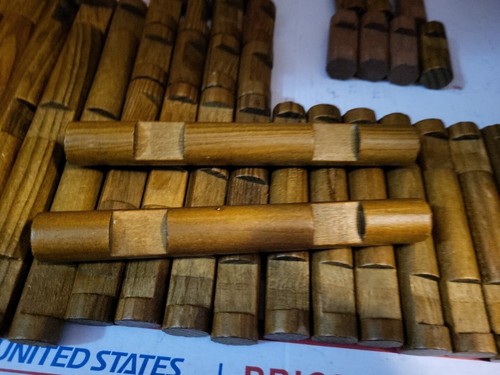51pc. Lincoln Logs Mix Sizes Good Shape Measurment In See Photos Description - Picture 8 of 15