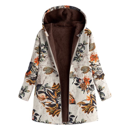 Cappotto donna invernale con cappuccio fiori di prugna donna caldo outwear giacca lunga taglie forti - Foto 68 di 83
