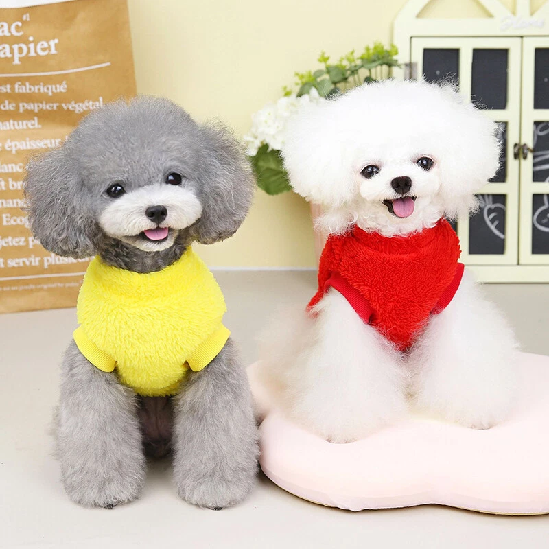 PetDog Cat Warm Fleece Vest Clothes Coat Puppy Small Dog T Shirt Sweater Jacket↟ - Image 4 of 4
