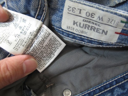 *HOT ITALY Men DIESEL KURREN 8IK RELAXED BAGGY DISTRESS Jeans 30x32 (*Fit 31x32) - Picture 12 of 12