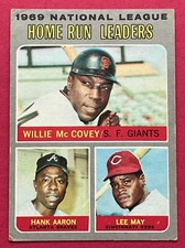 1970 Topps NL HR Leaders Card #65 - McCovey Aaron - See Photos and Description