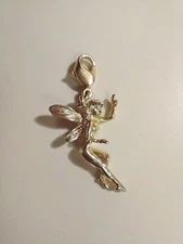 Vintage Kirks Folly Gold Tone Waving Fairy Charm Retired 