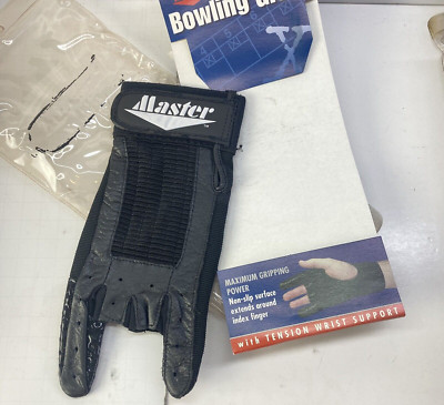 MASTER Bowling Glove LEFT Handed Small Black