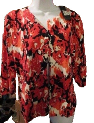 GNW Modern Fit Button Down Multi Color Long Sleeve Cotton/Nylon Cardigan LG NEW!