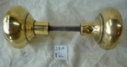 Door Knobs  2 1/4" Vintage Antique BRASS "A"   3/4" fit (pair) — photo 2