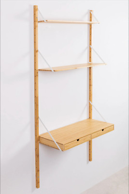 Modulares Wandregal und Schreibtisch aus Bambus   KOLEX von SKLUM