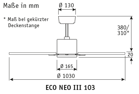 CasaFan ECO NEO III Deckenventilator 103cm 942131 Chrom gebürstet / DC Silber - Bild 5 von 5