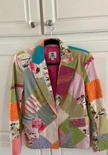 Beautiful multicolor appliqué jacket, Renfrew, Size 8, Excellent Condition