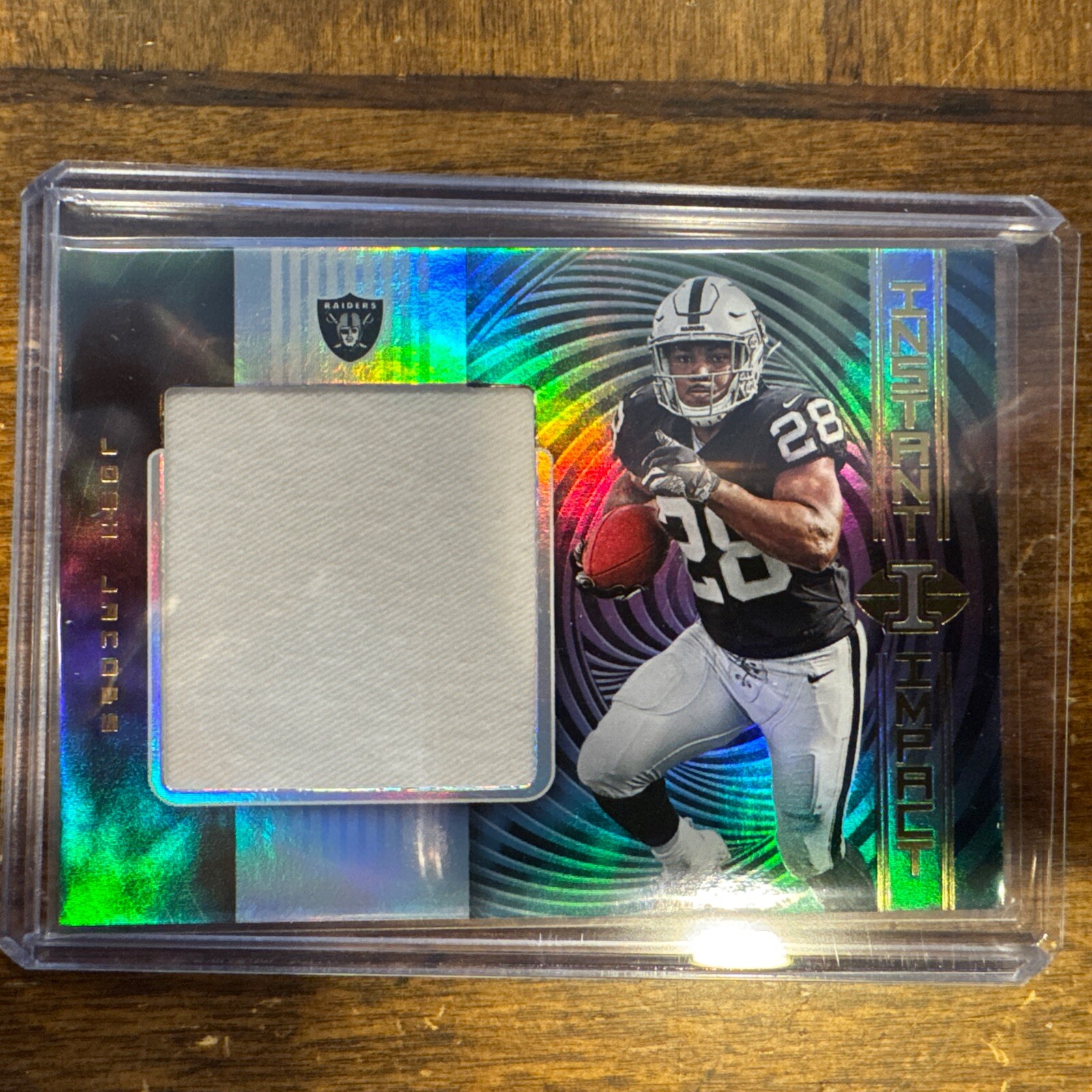 Josh Jacobs Panini 2019 Illusions Football Instant Impact Rookie Worn Patch RC