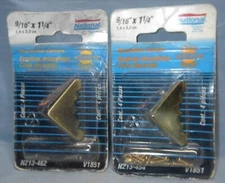 VINTAGE HARDWARE NATIONAL  BOX CHEST TRUNK CORNERS 8 SOLID BRASS NEW OLD STOCK