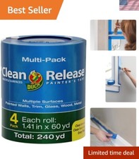 Thick Crepe Paper Blue Painter's Tape, 1.5-Inch, 4 Rolls, Indoor  Outdoor Use