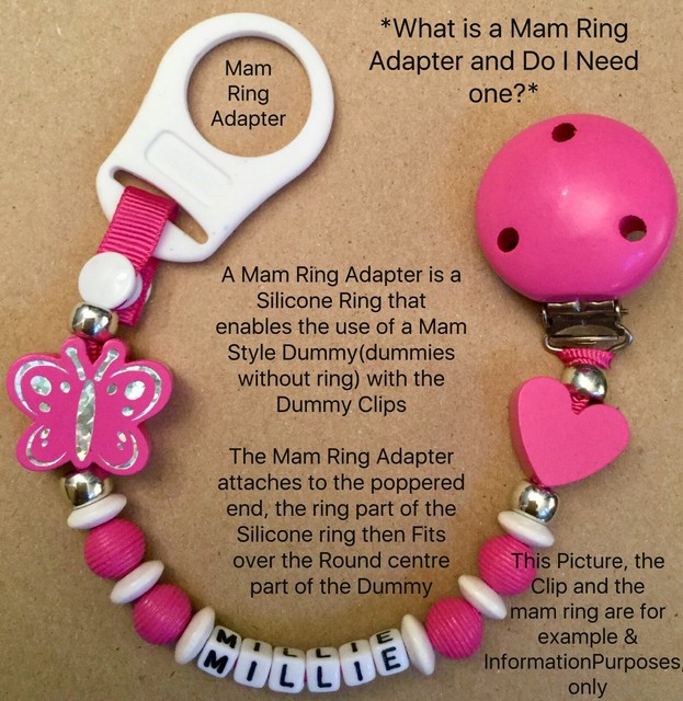 personalised dummy clip with mam adapter