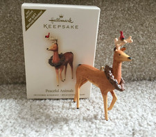 Hallmark Keepsake Ornament Peaceful Animals 2007 VIP Deer  Cardinal FREE SHIP