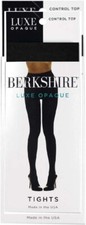 Berkshire Women's Luxe Opaque Control Top Tights 4741 X-Large, Black