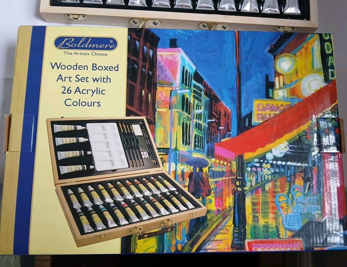 Boldmere The  Artist Choice Wooden Boxed Art  25 Acrylic Paint See Description
