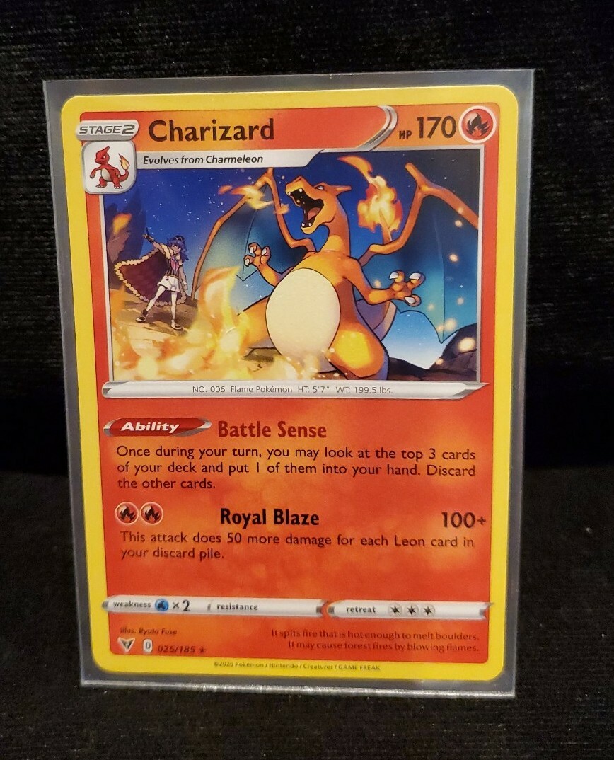 charizard pokemon card vivid voltage Authentic 2021 Pokmon #017/184 Vmax Climax Holo TCT Graded Gem Mint 10 Stand Included and Evolution Incense lets you power up your Bench Charizard #025 - Vivid Voltage