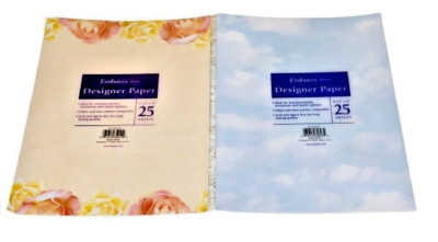 Embassy Designer Printer Paper 25 Sheets 8.5x11 Inkjet Laser Drawing 2 ...