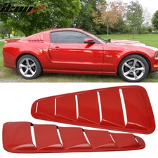 Fits 10-14 Ford Mustang OE Style Side Quarter Window Louvers PP Painted #PQ Red