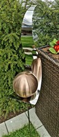 Skulptur Flame Edelstahl Golden Rose Matt 126 Cm Garten Beetstecker Rosenkugel
