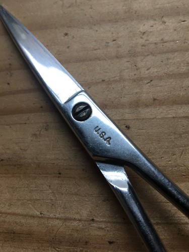 Vintage 1950er USA rostfreie professionelle Haarschneideschere Schere 7,25"L - Bild 2 von 4