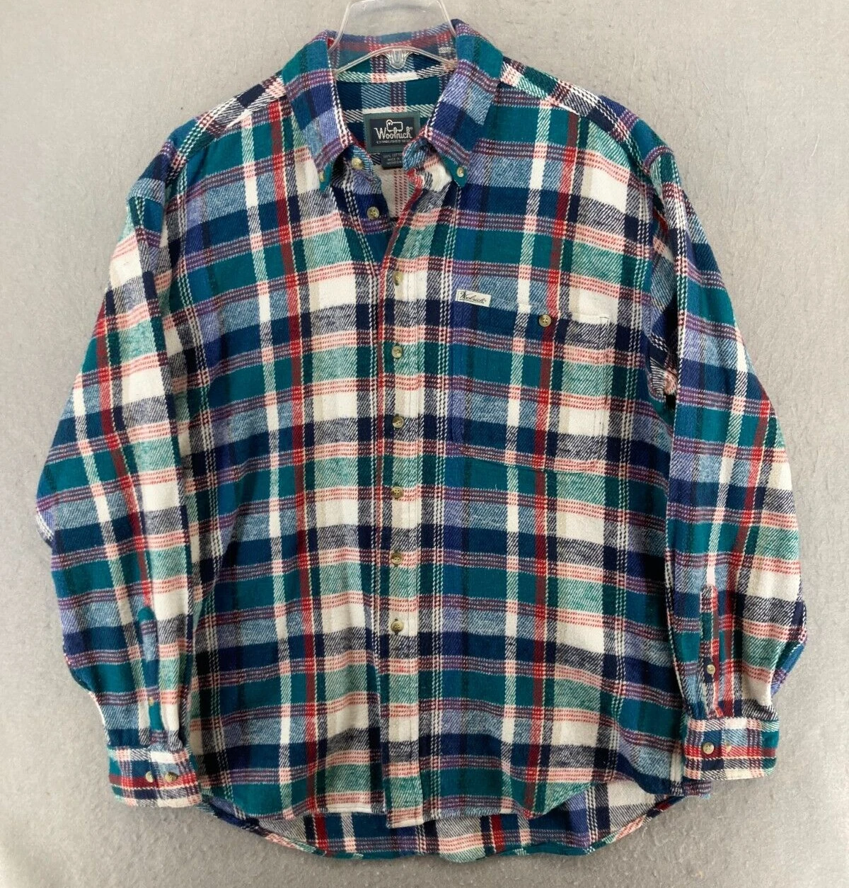 Woolrich Mens Shirt Large Plaid Flannel Outdoor Long Sleeve