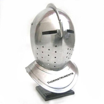 MEDIEVAL KNIGHT HELMET COSTUME EUROPEAN CLOSED ARMOR HELMET HALLOWEEN