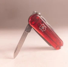 Victorinox Swiss Army Knife 58mm Pocket Knife Classic SD Transparent Red